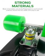 Mini Cruiser Skateboard - Black/Green - Image 13