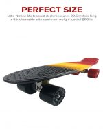 Mini Cruiser Skateboard - Black/Yellow/Red - Image 9