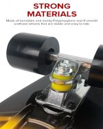 Mini Cruiser Skateboard - Black/Yellow/Red - Image 11