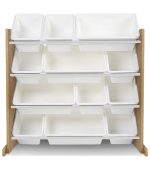 Toy Storage Maple with White Bins - Image 2