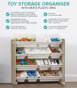 Toy Storage Maple with White Bins - Image 3