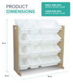 Toy Storage Maple with White Bins - Image 4