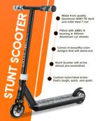 Stunt Scooter for 4 to 8 years old - Black - Image 5