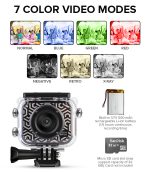 Waterproof Kids Action Camera - Black - Image 10