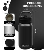 Kids Insulated Tumbler Drink Bottle - Black - Image 10