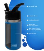 Kids Insulated Tumbler Drink Bottle - Light Blue - Image 5