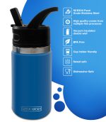 Kids Insulated Tumbler Drink Bottle - Light Blue - Image 7