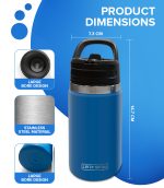 Kids Insulated Tumbler Drink Bottle - Light Blue - Image 10