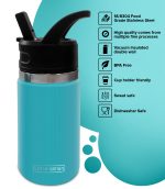 Kids Insulated Tumbler Drink Bottle - Green - Image 5