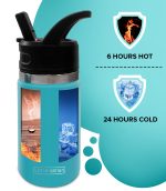 Kids Insulated Tumbler Drink Bottle - Green - Image 8