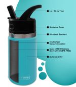 Kids Insulated Tumbler Drink Bottle - Green - Image 7