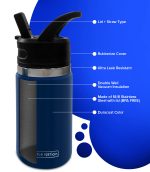 Kids Insulated Tumbler Drink Bottle - Dark Blue - Image 5