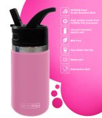 Kids Insulated Tumbler Drink Bottle - Light Pink - Image 7