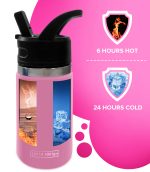 Kids Insulated Tumbler Drink Bottle - Light Pink - Image 8