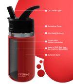 Kids Insulated Tumbler Drink Bottle - Red - Image 5
