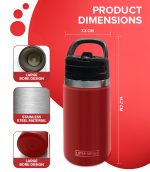 Kids Insulated Tumbler Drink Bottle - Red - Image 10