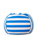 Stuffed Animal Toy Storage Bag - 32 in - Blue and White Stripes