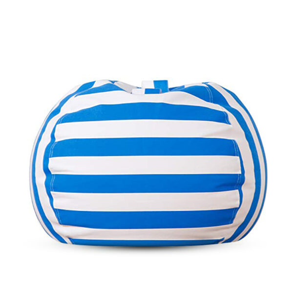 Stuffed Animal Toy Storage Bag - 32 in - Blue and White Stripes