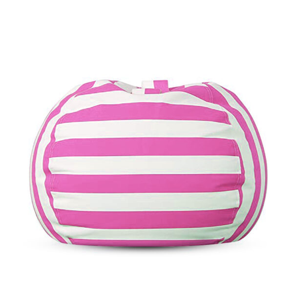 Stuffed Animal Toy Storage Bag - 32 in - Pink and White Stripes