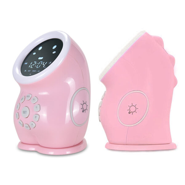 Dino Sleep Training Clock Pink