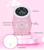Dino Sleep Training Clock Pink - Image 4