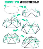 Metal Climbing dome 6 feet (Aqua Green & Black) - Image 6