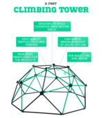 Metal Climbing dome 6 feet (Aqua Green & Black) - Image 2