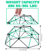 Metal Climbing dome 6 feet (Aqua Green & Black) - Image 4