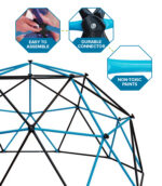 Metal Climbing Dome 10 feet (Aqua Blue & Black) - Image 3