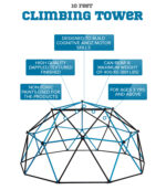 Metal Climbing Dome 10 feet (Aqua Blue & Black) - Image 2