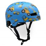 Blue with Yellow Trucks Helmet - Image 2