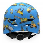 Blue with Yellow Trucks Helmet - Image 4