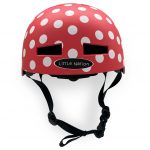 Red with White Polka Dot Helmet - Image 3