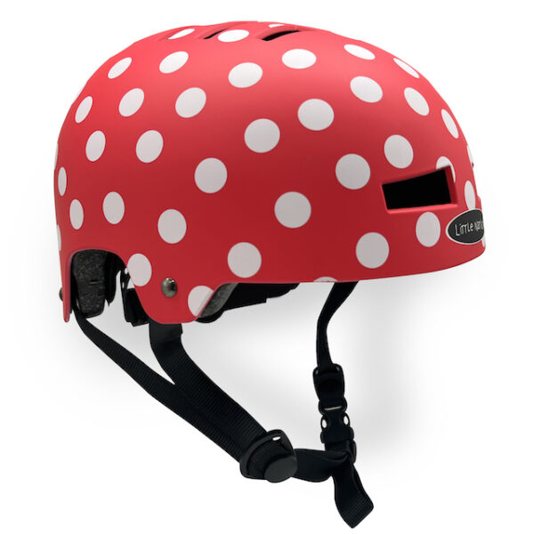 Red with White Polka Dot Helmet