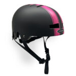 Black & Pink Stripe Helmet