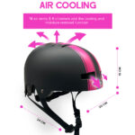 Black & Pink Stripe Helmet - Image 8