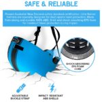 Blue & Black Stripe Helmet - Image 11