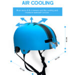 Blue & Black Stripe Helmet - Image 8