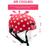 Red with White Polka Dot Helmet - Image 8