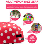 Red with White Polka Dot Helmet - Image 9