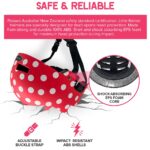 Red with White Polka Dot Helmet - Image 11