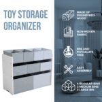 Kids Storage Organizer (non-woven fabric storage - Grey) - Image 2