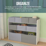 Kids Storage Organizer (non-woven fabric storage - Grey) - Image 5