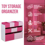 Kids Storage Organizer (non-woven fabric storage - Pink) - Image 2