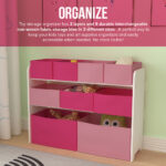 Kids Storage Organizer (non-woven fabric storage - Pink) - Image 5