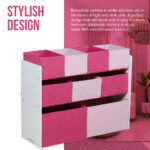 Kids Storage Organizer (non-woven fabric storage - Pink) - Image 6