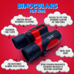 Premium Binoculars for Kids - Black/Red - Image 3