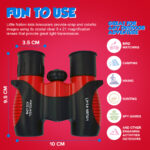 Premium Binoculars for Kids - Black/Red - Image 2