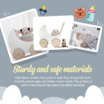 Wooden Moon Doll Pram - Image 9