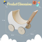 Wooden Moon Doll Pram - Image 7